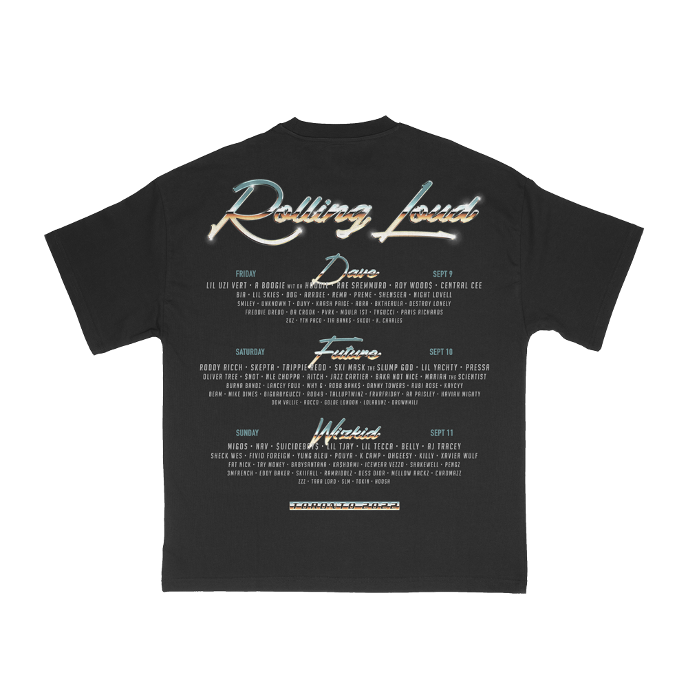 RL 80's Chrome T Shirt Black Toronto 22'