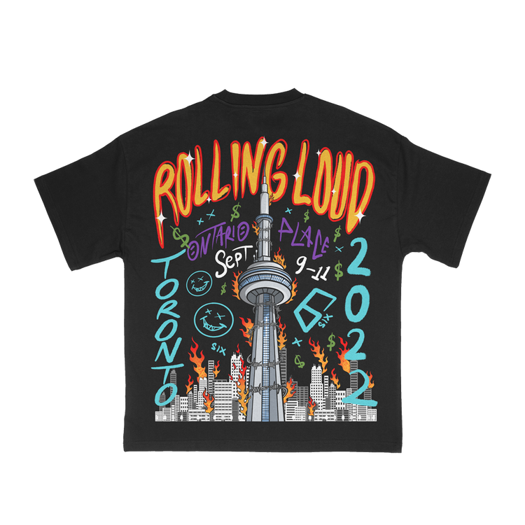 RL Grunge Streetwear T Shirt Black Toronto 22'