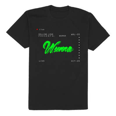 Gunna x Rolling Loud Stream Black T Shirt